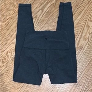 Lululemon Charcol Grey Cotton High Waist Leggings